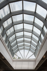 glass roof in building 