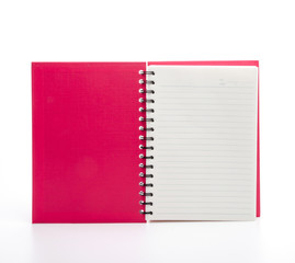 Notebook isolated white background