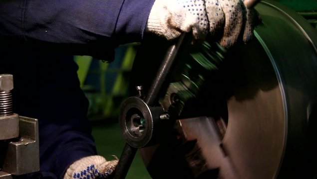 lathe on the white background