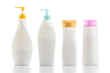 Plastic bottle isolated white background