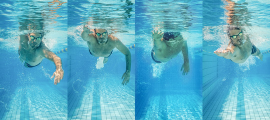 Freestyle swimming - obrazy, fototapety, plakaty