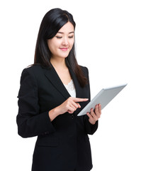 Fototapeta premium Business woman use digital tablet