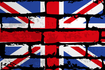 flaga brytyjska wektor - obrazy, fototapety, plakaty