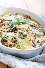 Courgette and herb gratin