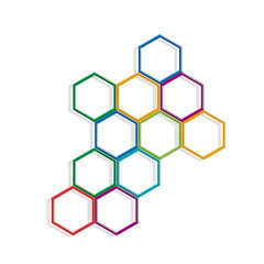 Vector background with hexagons