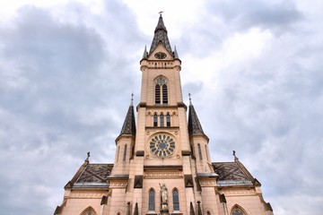 Fototapeta na wymiar Koszeg, Hungary - Sacred Heart Church