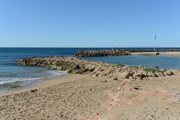 Fototapeta na wymiar The beach area in Torrevieja