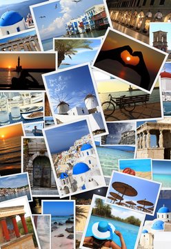 Collection of Greek islands photos