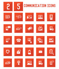25 Communication icon set,vector