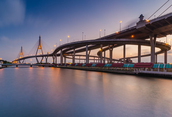 Obraz na płótnie Canvas Bhumibol Bridge in Thailand