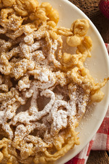 Homemade Funnel Cake with Powdered Sugar