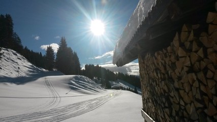 Skihütte Winter