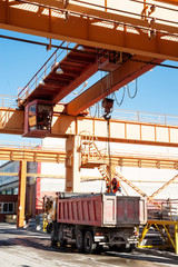 Naklejka premium plant of ferroconcrete products