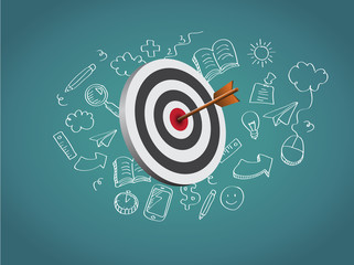 Target Illustration with doodle