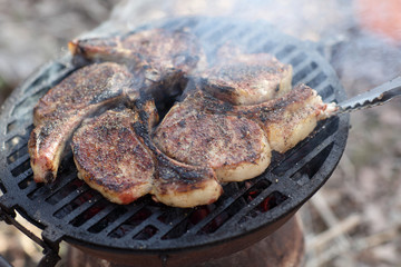Grilled pork chops