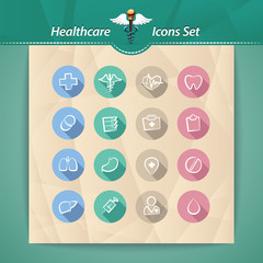 Healthcare Flat Icons Set