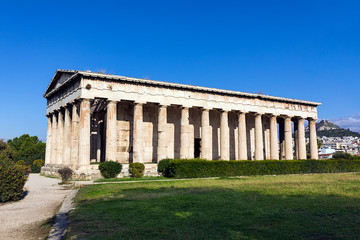 Fototapeta na wymiar Hephaestus ancient temple in Athens, Greece