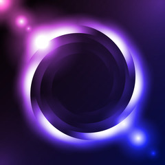 Shiny Dark Round Background Violet Blue