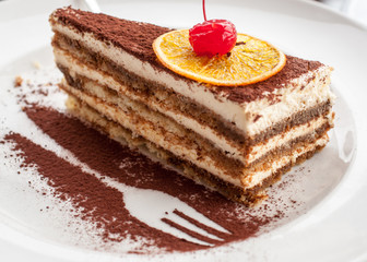 beautiful dessert with cherry