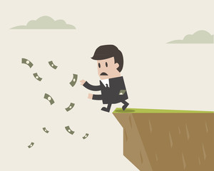 Businessman making a risk