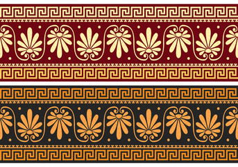 vector frieze with Greek ornament (Meander)