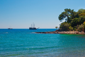 Fototapeta premium Beautiful bay in ancient city Phaselis