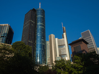 Business buildings  in the financial district of Frankfurt, Germ