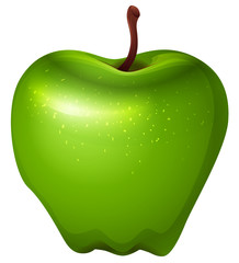 A crunchy green apple