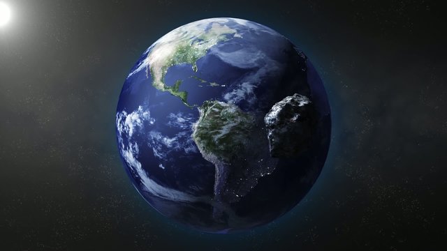 Near earth asteroid animation