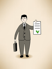 businessman with signed contract