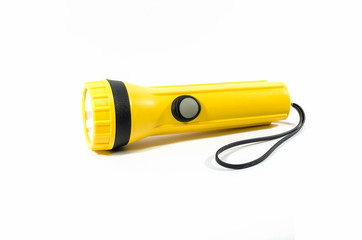 yellow plastic torch flashlight