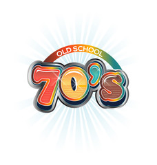 70s Vintage old school image logo