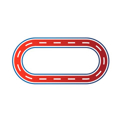 Elliptical race circuit image. Car road track.