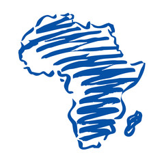 vector drawing map of africa © topor