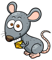 Vector illustration of cartoon rat