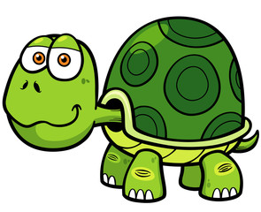 Obraz premium Vector illustration of Cartoon turtle