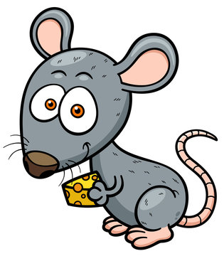 Vector illustration of cartoon rat