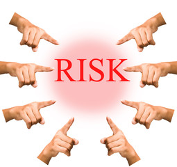 man hand on the isolated background