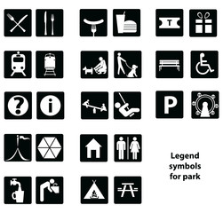 Legend symbols for park