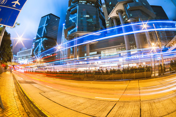 Obraz premium Beautiful scenery of the city at night