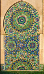 Ornate mosaic on a Moroccan mosque © SvetlanaSF