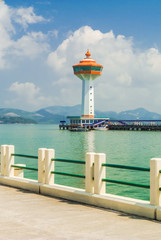 lighthouse and pier.