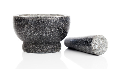 Mortar and Pestle Isolated on a White Background