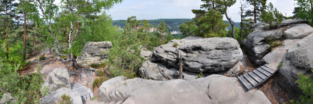 Landschaft im Elbsandsteingebirge