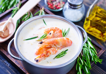 soup with shrimps