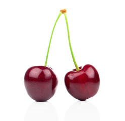 Sweet cherry, on white background