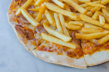French fries Pizza