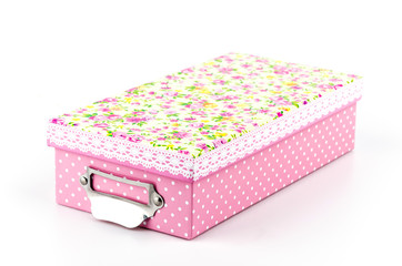 Gift box isolated white background