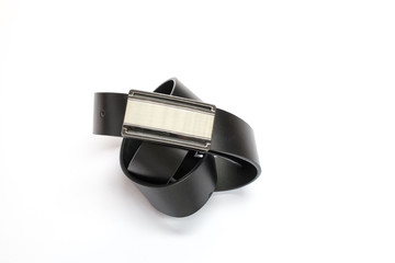 Black Leather Belt Isolated