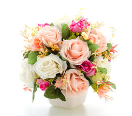 Bouquet flowers isolated on white
